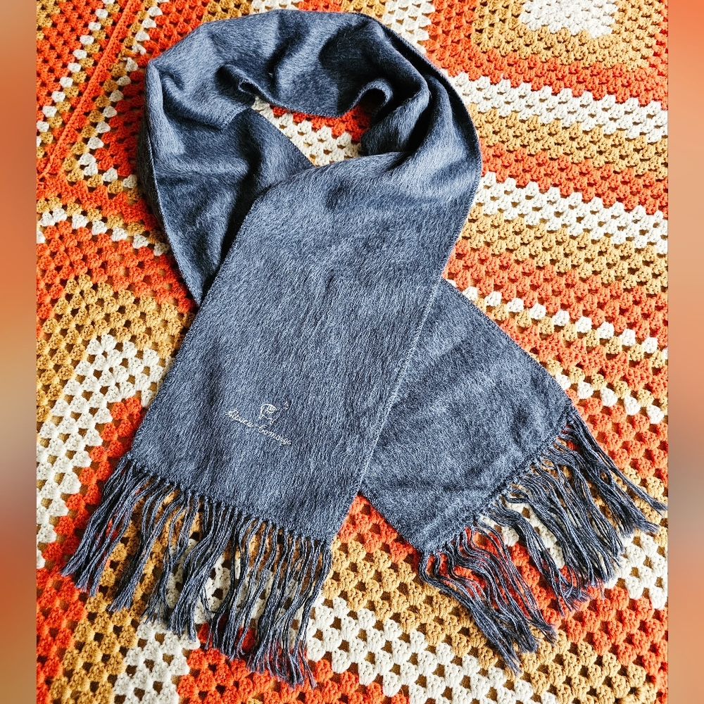 NWOT Alpaca Charcoal Grey Mens Winter Scarf Giftable